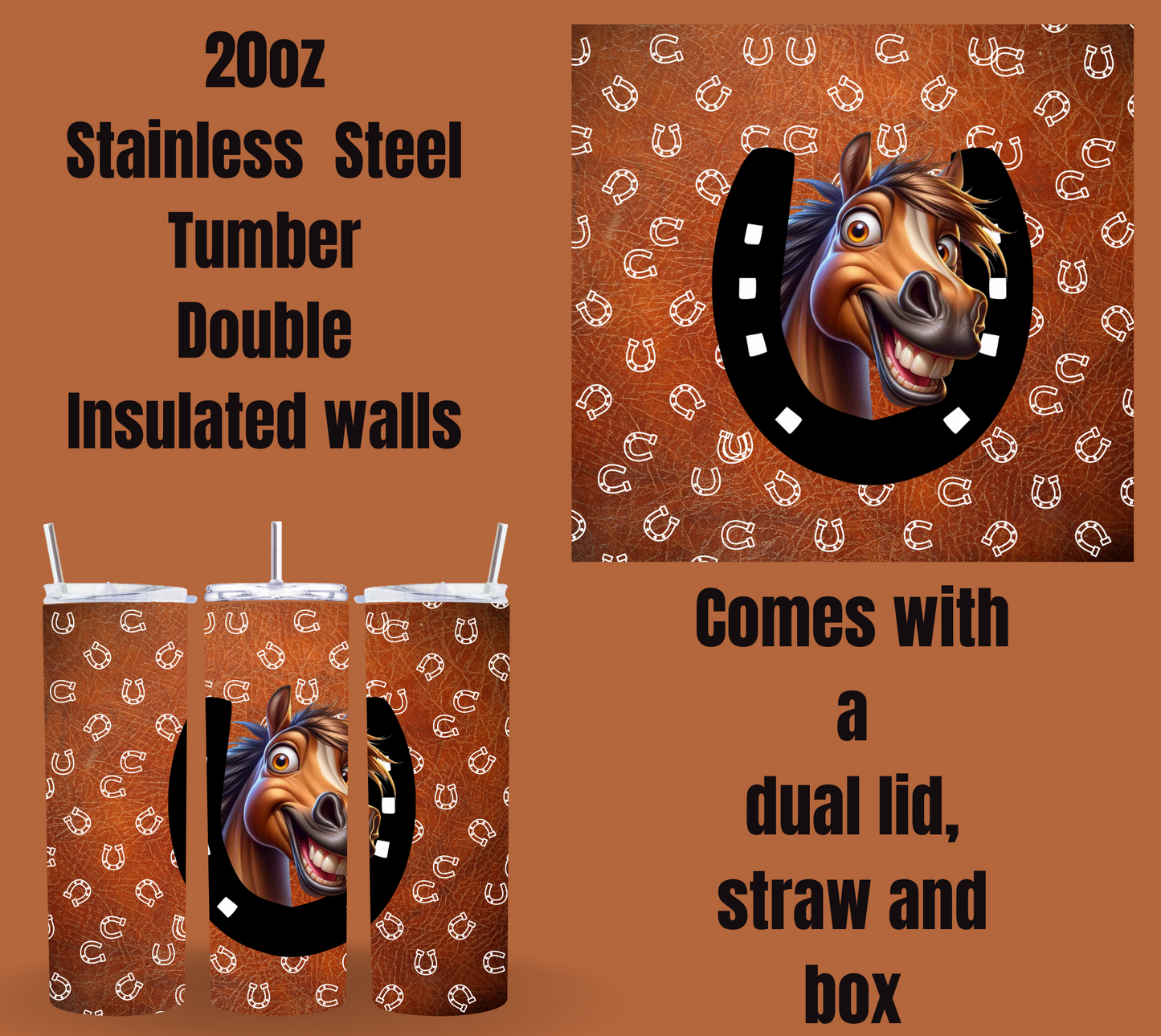 Galloping Guffaw 20oz Stainless Steel Tumbler