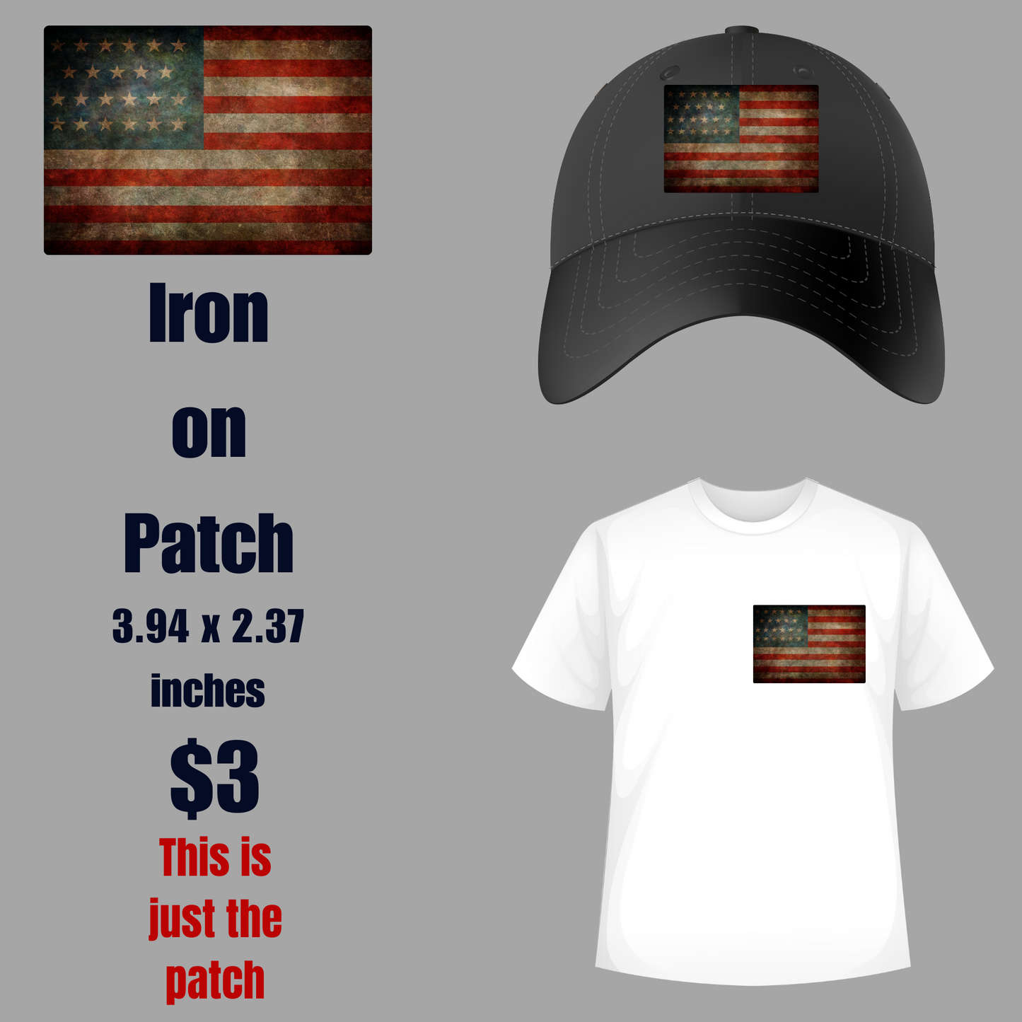 Old Glory Vintage Iron-On Patch