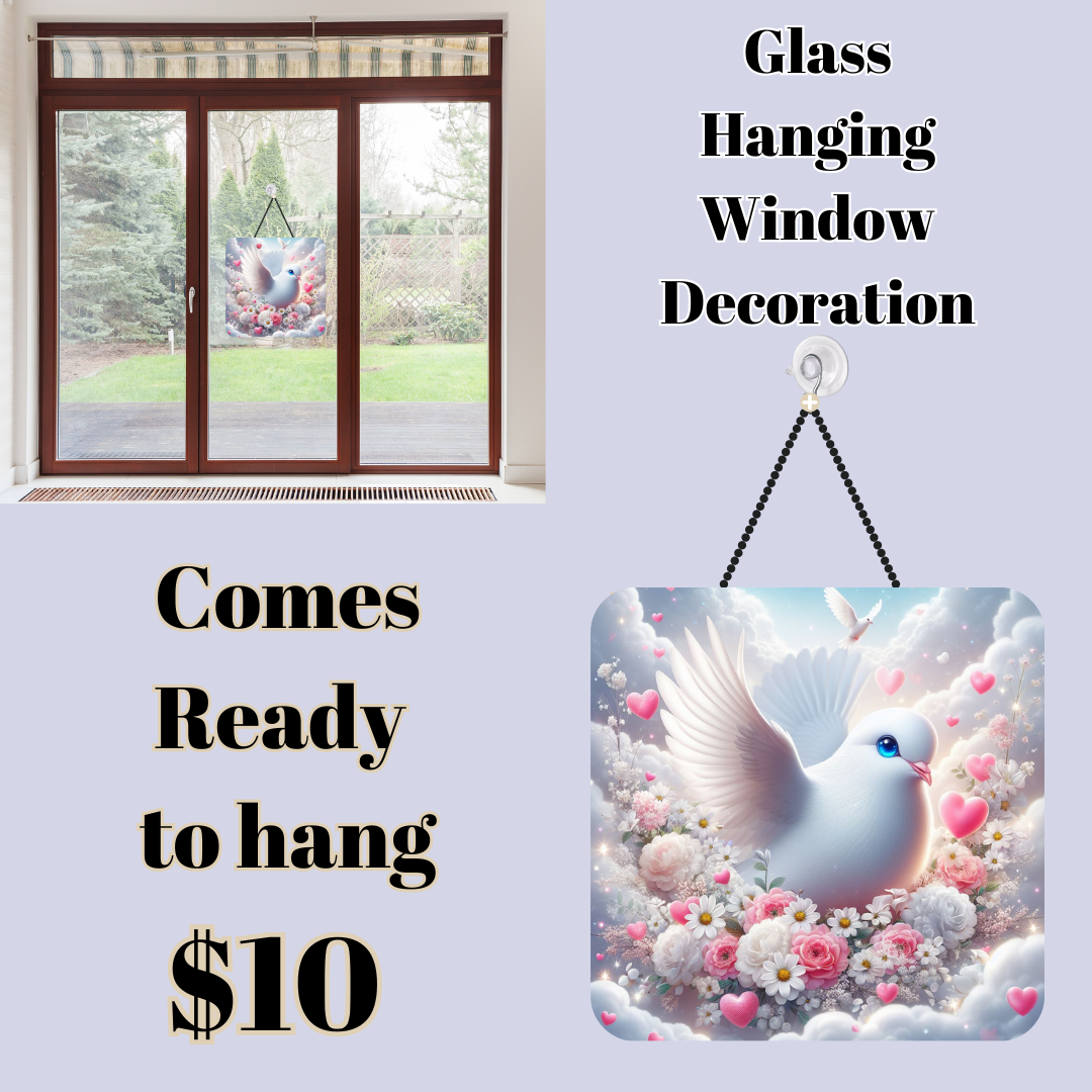Floral Dove Bliss Window Charm