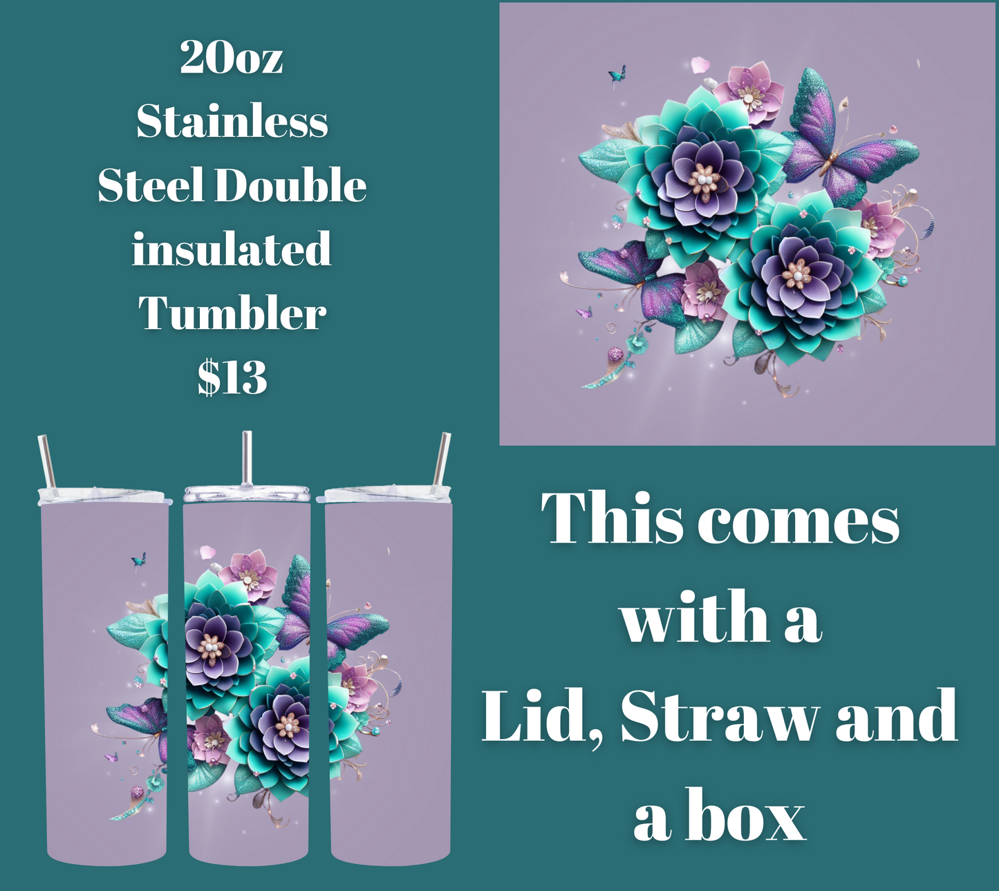 Butterfly Garden Bliss Tumbler