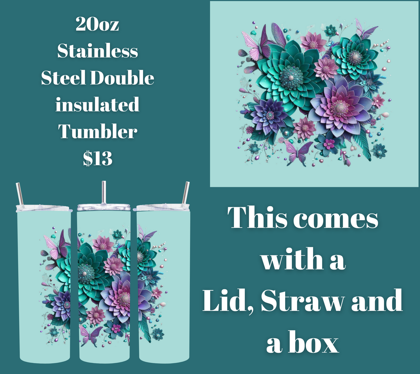 Butterfly Garden Bliss Tumbler