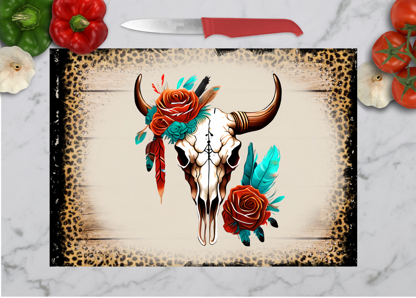 Southwest Serenity Glass Cutting Board