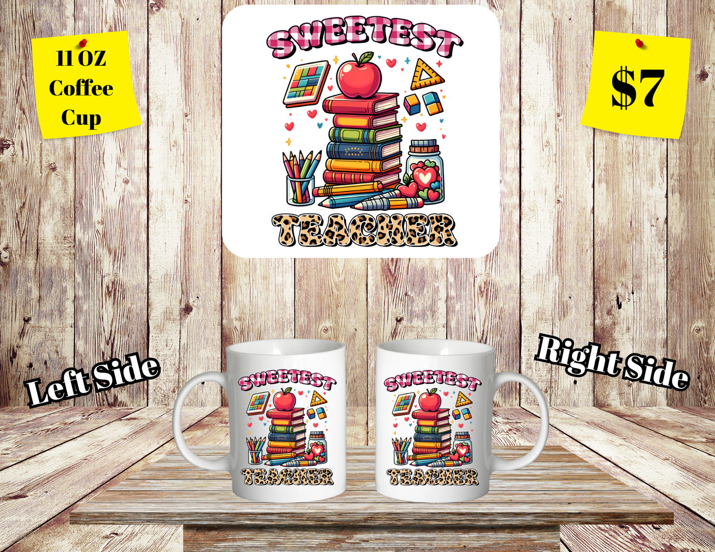 Cherished Educator Collection: 11 oz Teacher-Themed Coffee Mugs