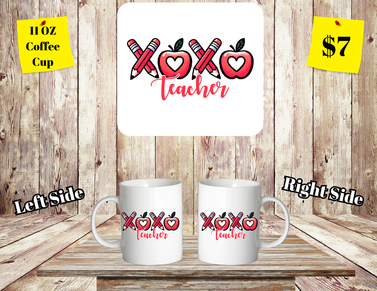 Cherished Educator Collection: 11 oz Teacher-Themed Coffee Mugs