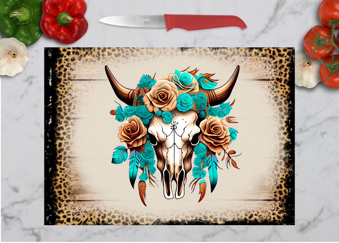Southwest Serenity Glass Cutting Board