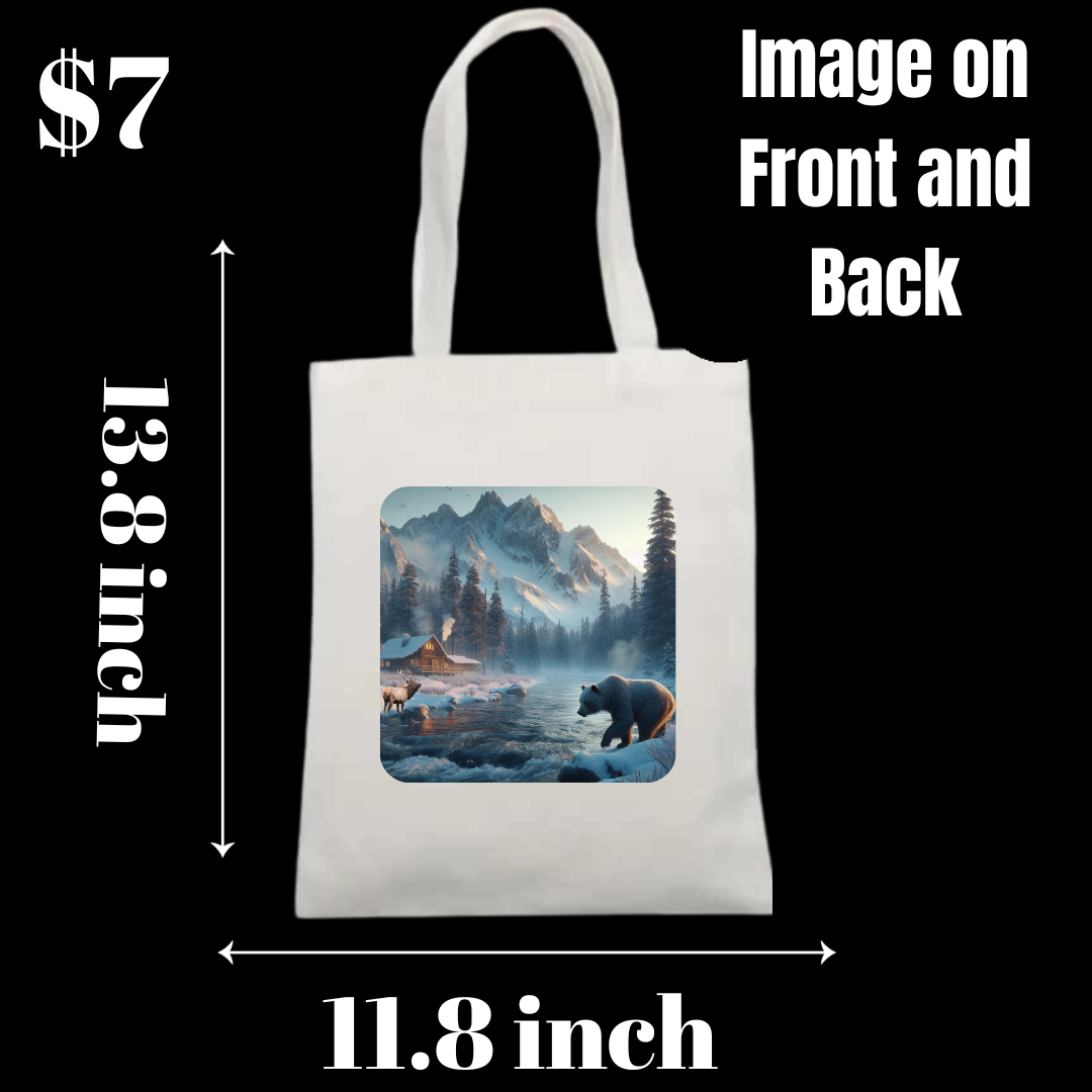 Winter Wilderness Retreat Canvas Tote Bag