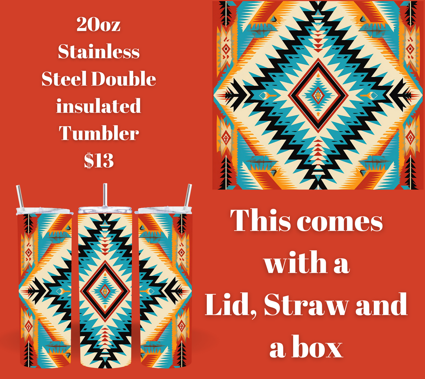 Aztec Odyssey Stainless Steel Tumbler