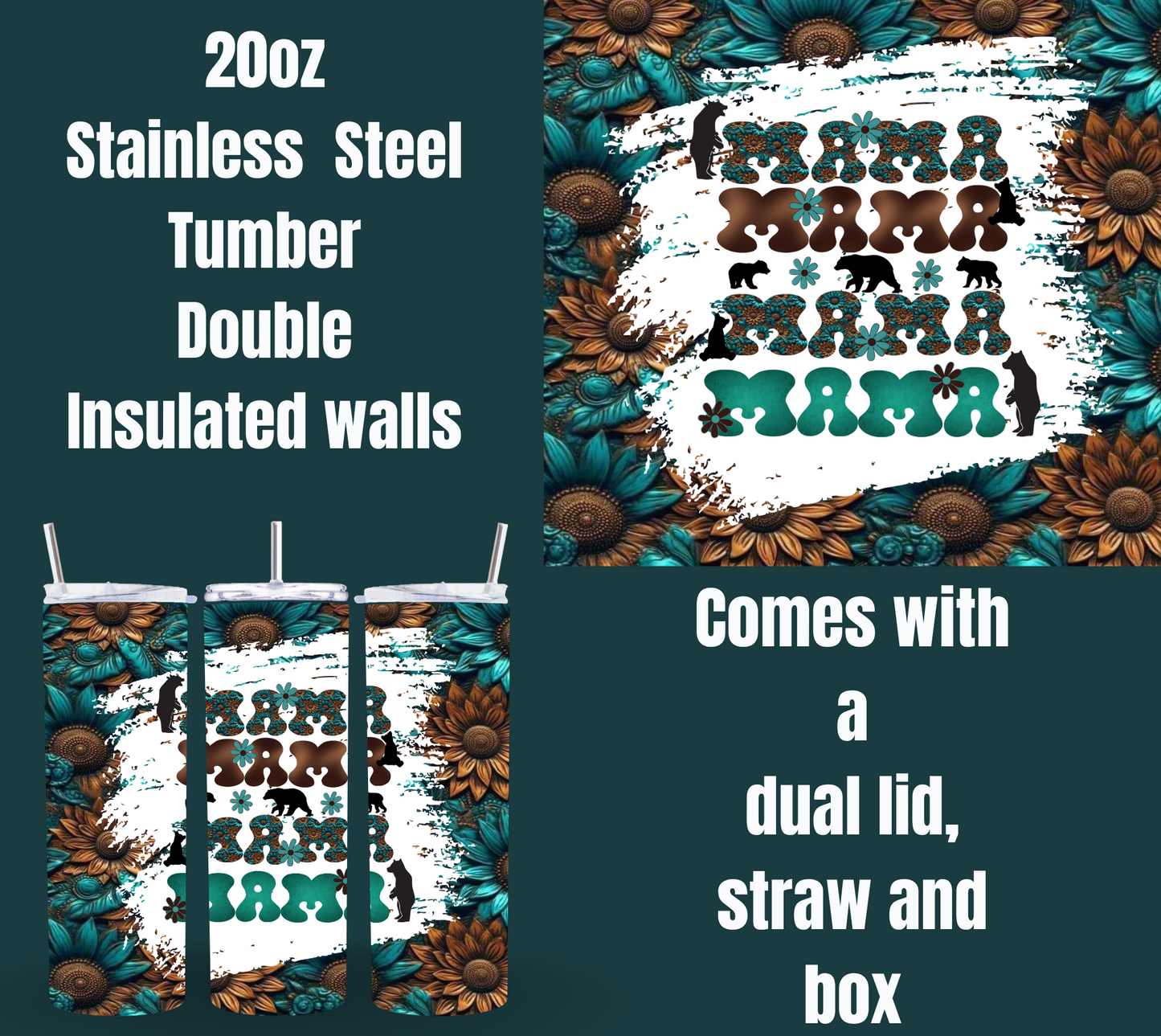 Mama Bear Retreat Series 20oz Tumblers