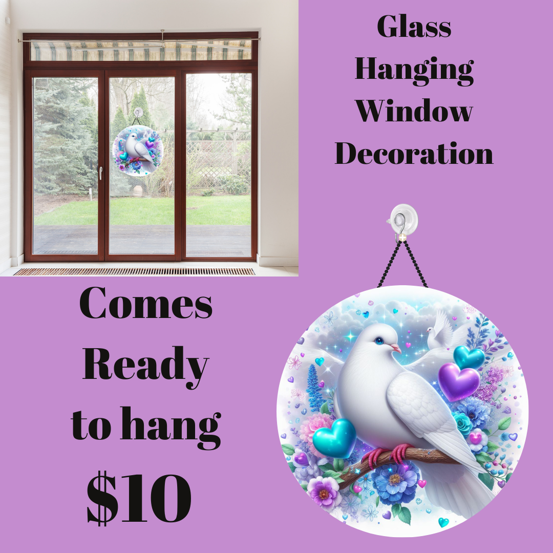 Seraphic Elegance Glass Suncatcher