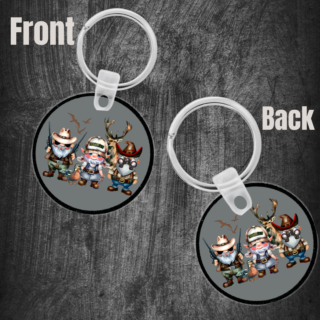 Hunting Gnome Key Chain