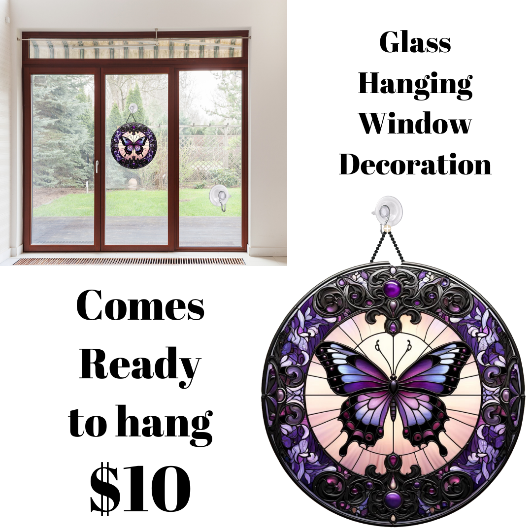 Enchanted Butterfly Stained Glass Window Charm
