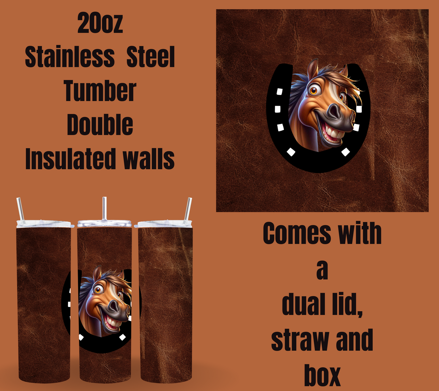 Galloping Guffaw 20oz Stainless Steel Tumbler