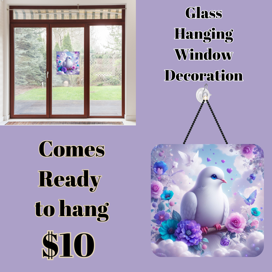 Floral Dove Bliss Window Charm