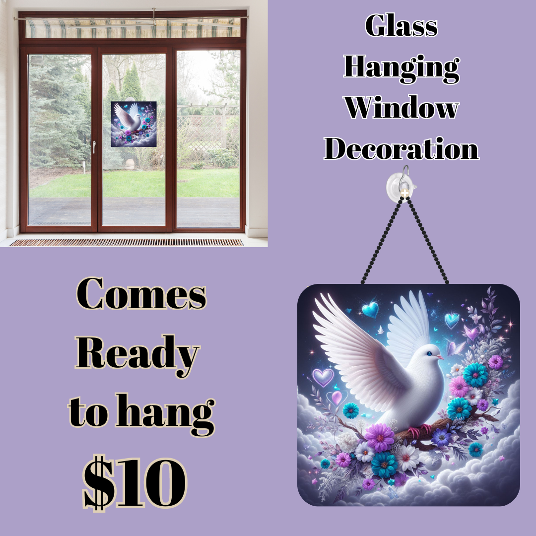 Floral Dove Bliss Window Charm