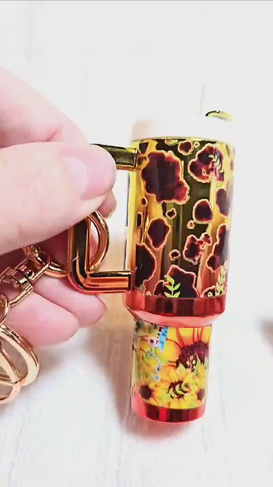 🌻 "Sunshine & Sass Highland Cow Mini Tumbler"