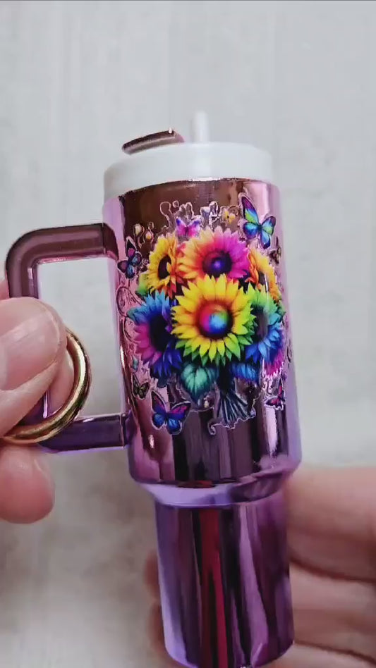 Floral Fantasy Mini Stash Keychain