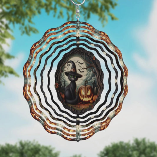 Wicked Whiskers Halloween Wind Spinner