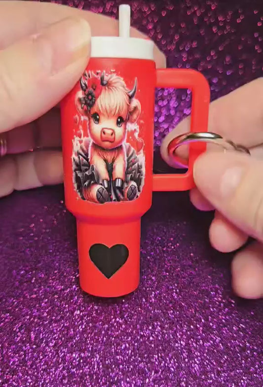 Sunset Meadow Mini Tumbler Keychain