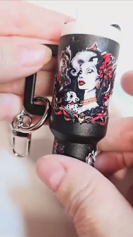 Gothic Glamour Lip Balm Holder Keychain