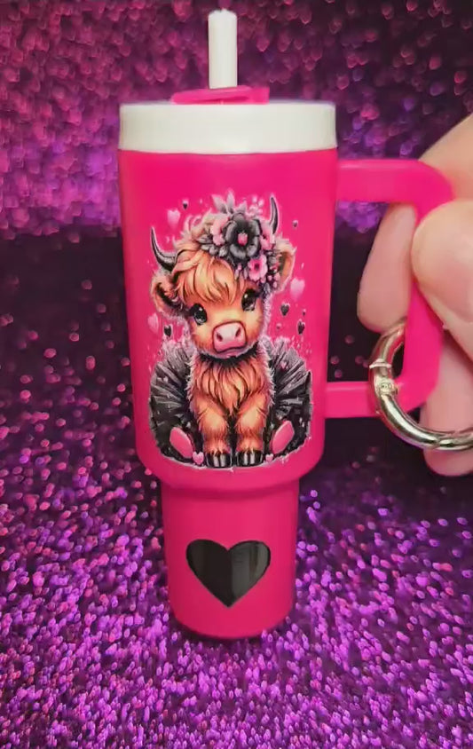 Blooming Love Mini Tumbler Keychain