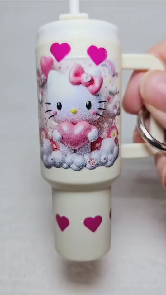 Hello Kitty Heartful Mini Tumbler Keychain