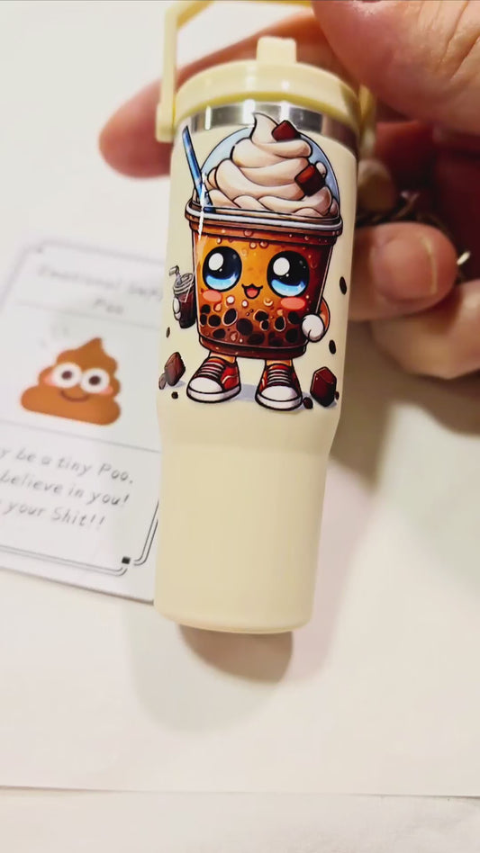 Coffee Lover's Chapstick Keychain Duo
