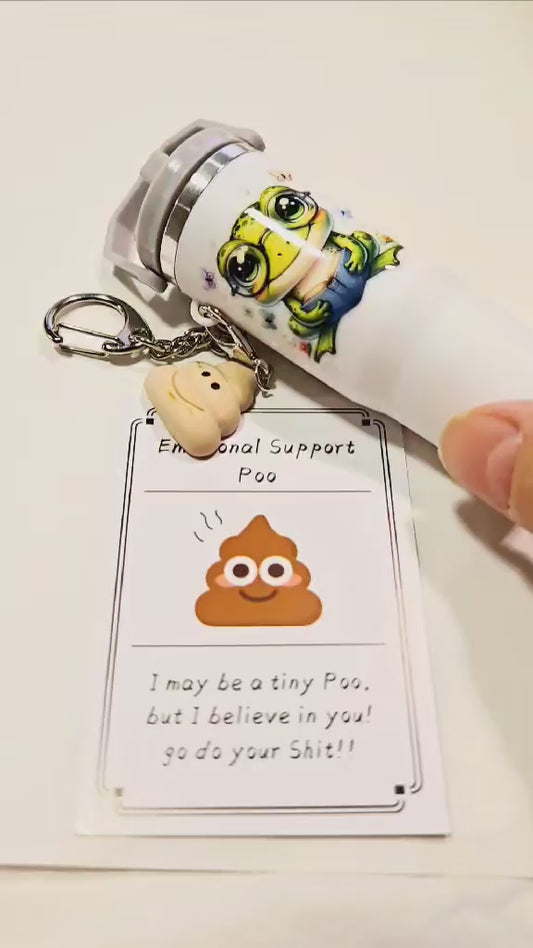 Froggy Friend Chapstick Keychain Duo
