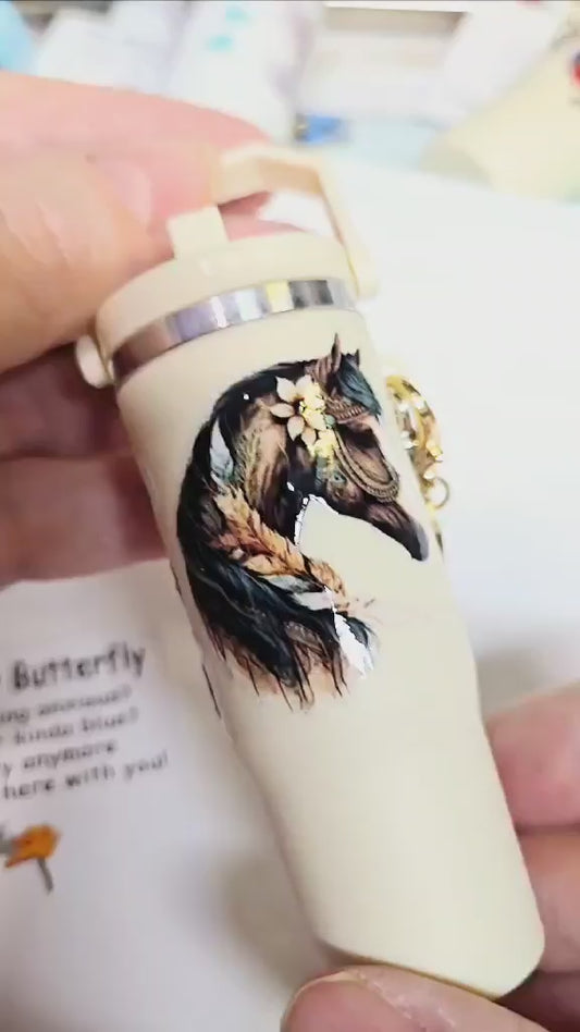Gentle Guardian Horse Lip Balm Holder Keychain