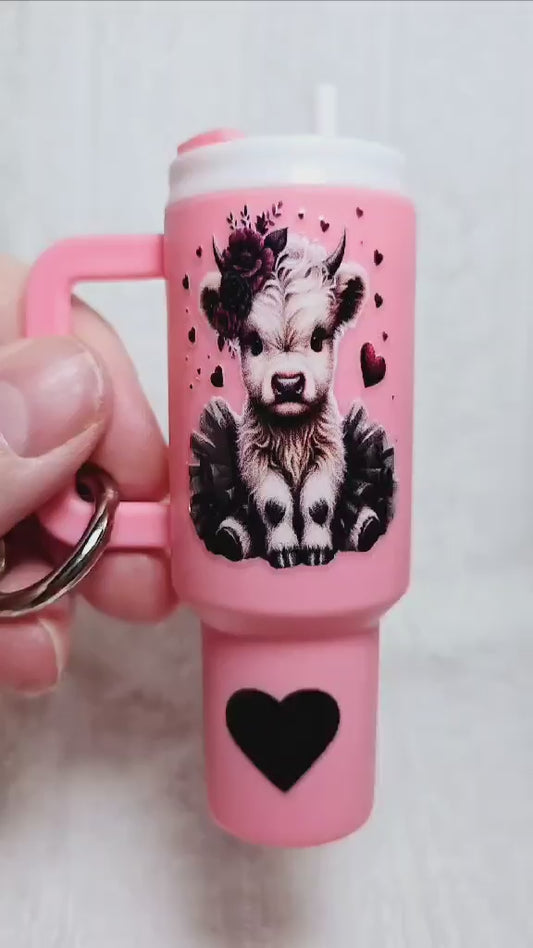 Highland Heart Mini Storage Keychain