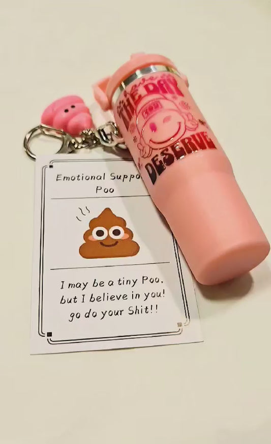 "Have the Day You Deserve" Mini Keychain & Chapstick Duo