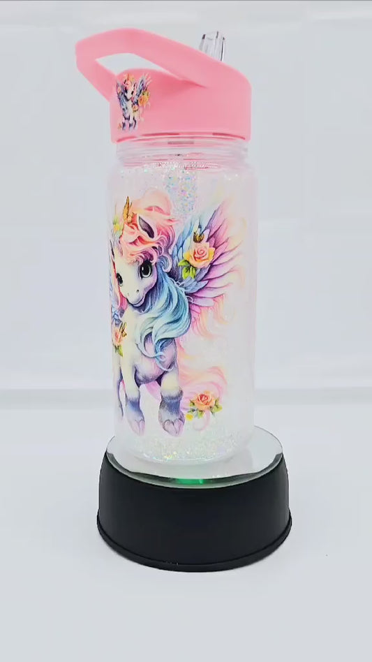 Mystical Unicorn Sparkle Snow Globe Tumbler