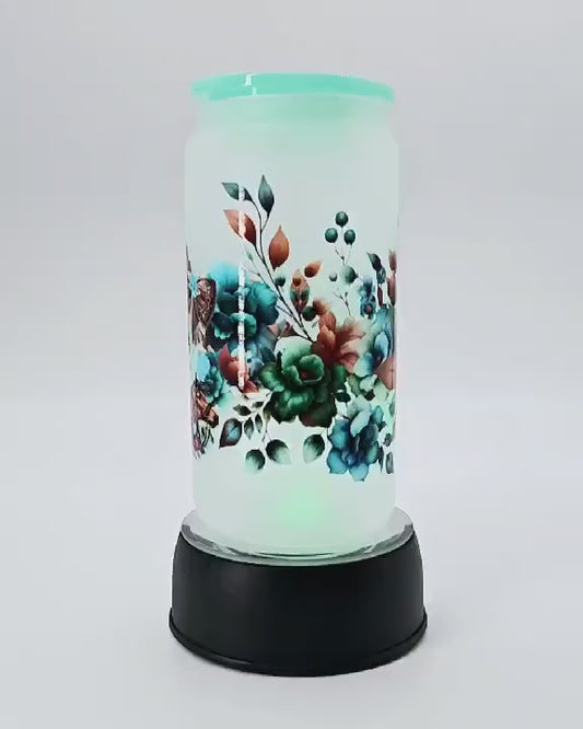 Rustic Bloom Glass Tumbler