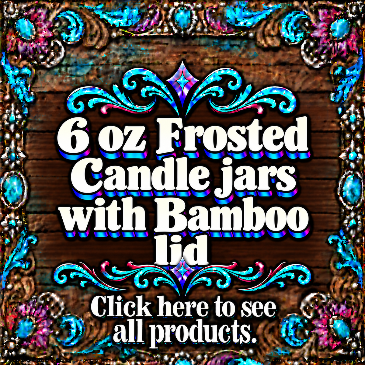 6 oz Frosted Candle jars with Bamboo lid