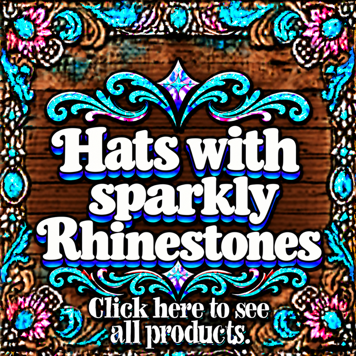 Hats with sparkly Rhinestones