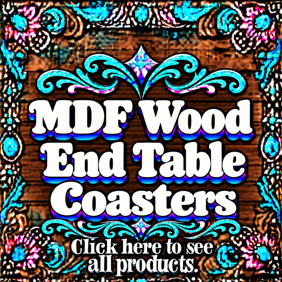 MDF Wood End Table Coasters