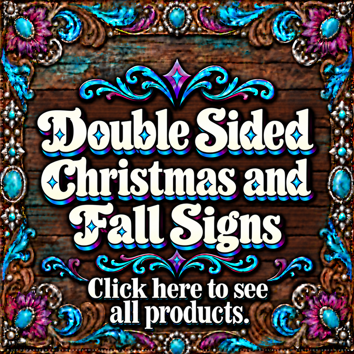 Double Sided Christmas and Fall Signs