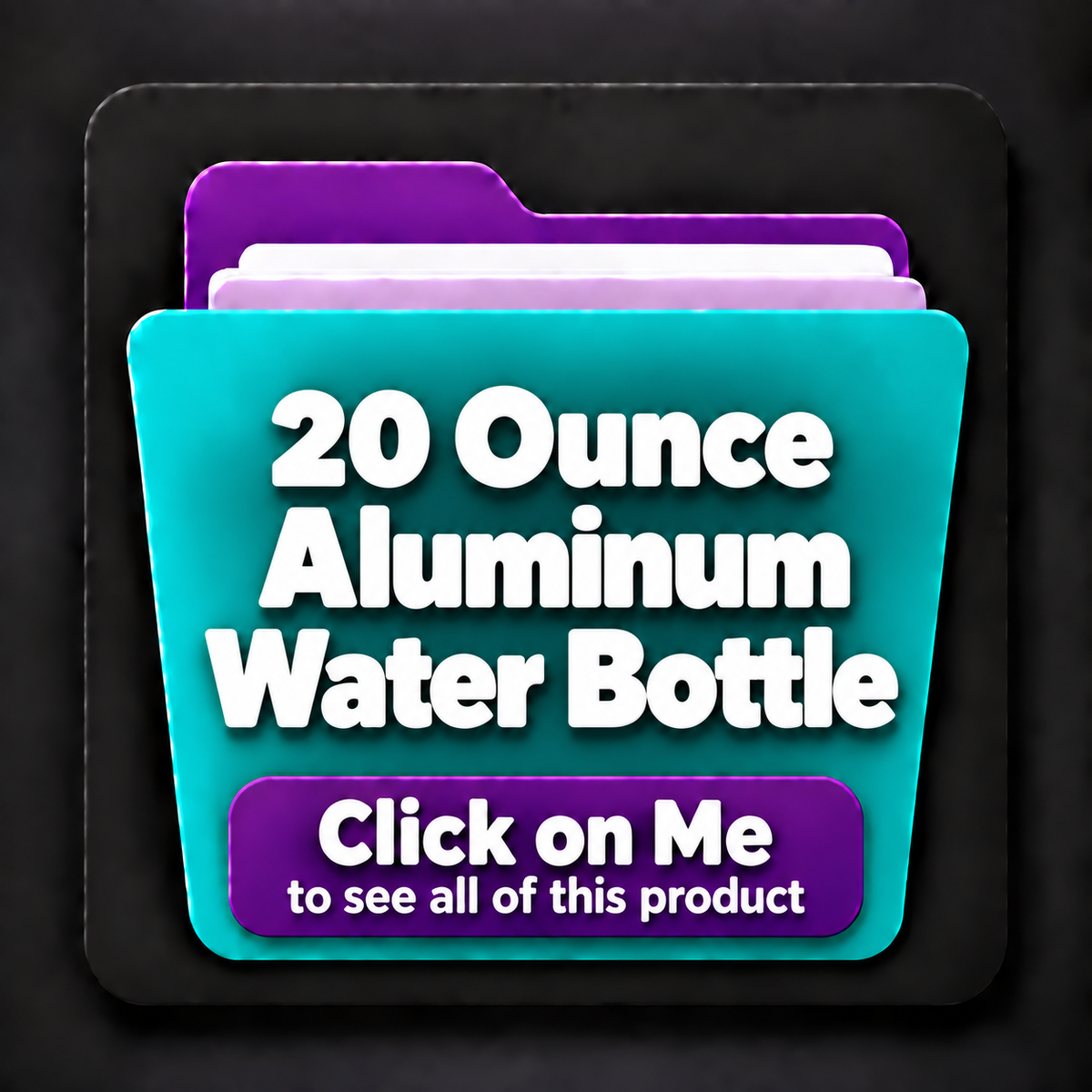 20 Ounce Aluminum water bottle