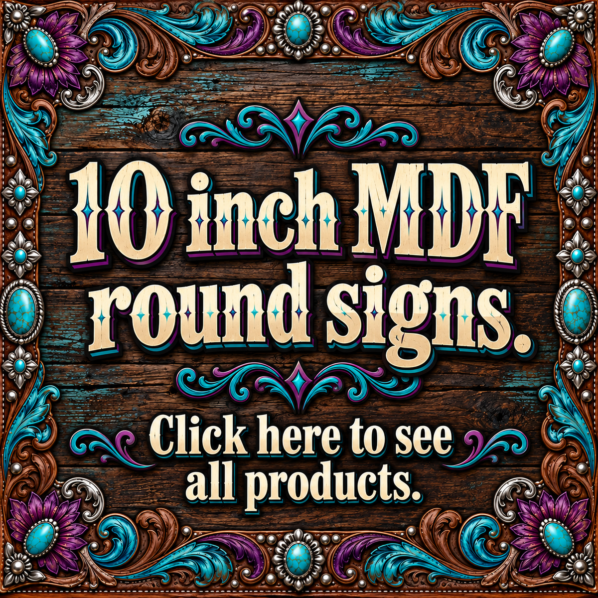 10 Inch MDF Round Signs