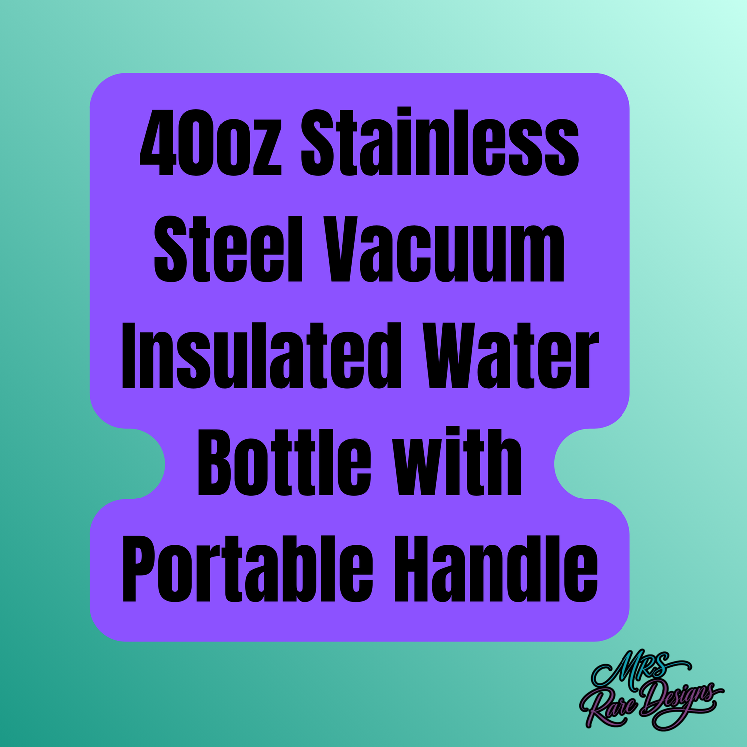 40oz Stainless Steel Vacuum Insulated Water Bottle with Portable Handle
