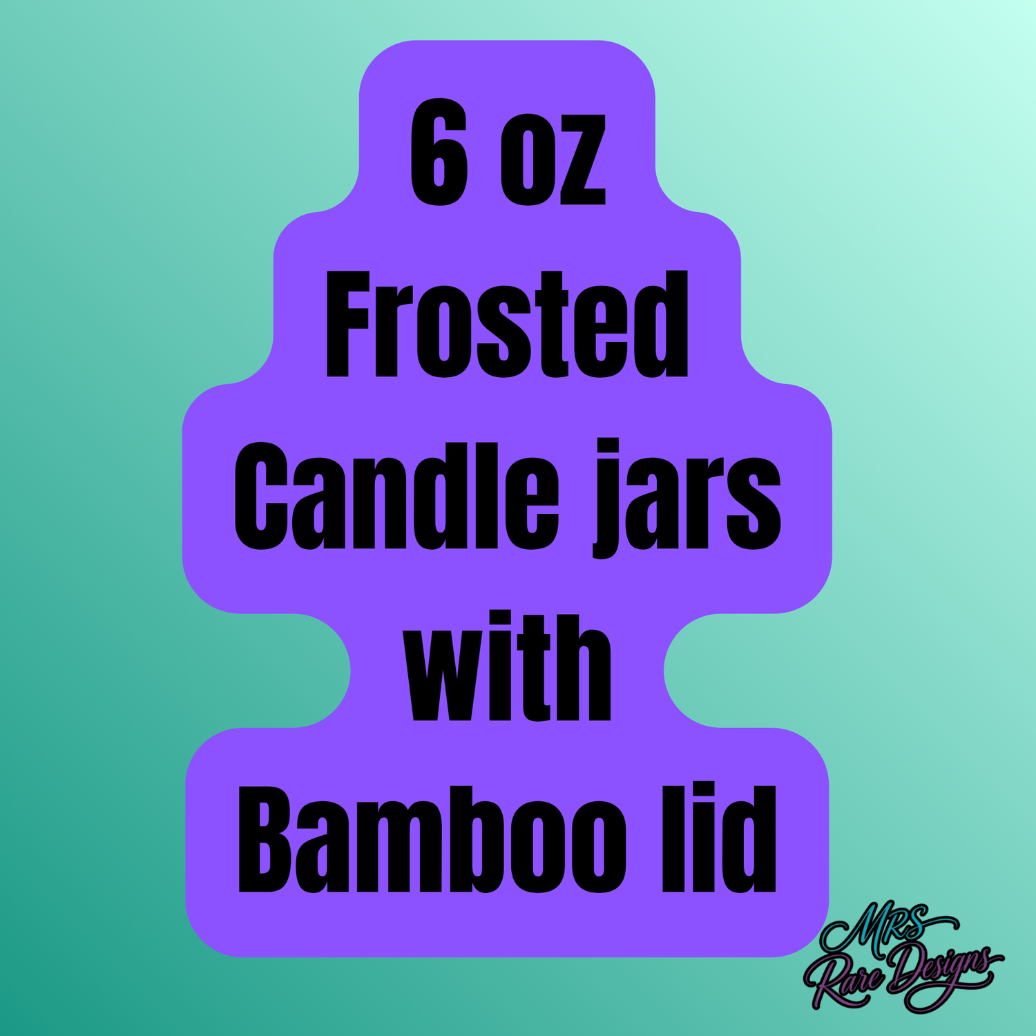 6 oz Frosted Candle jars with Bamboo lid