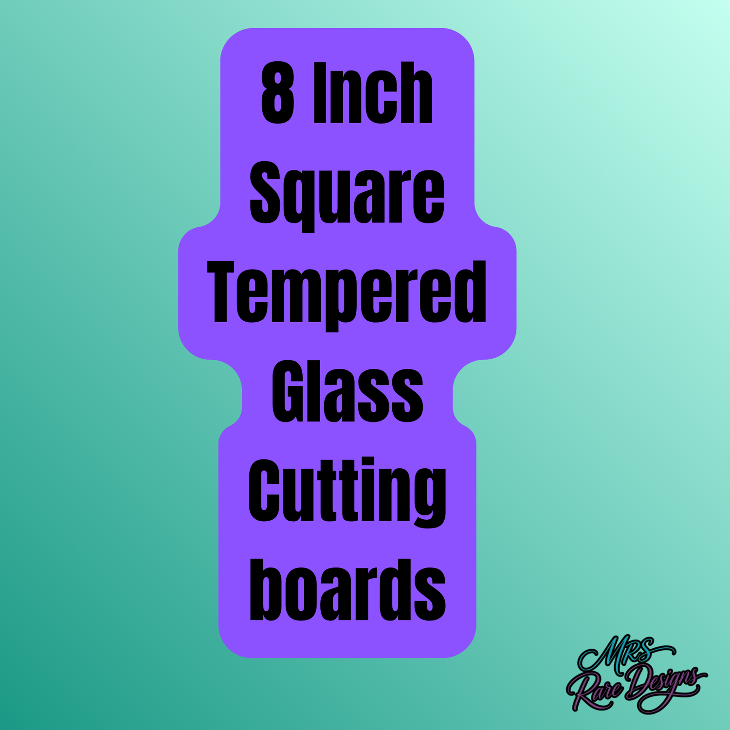 8 Inch Square Tempered Glass Cutting boards