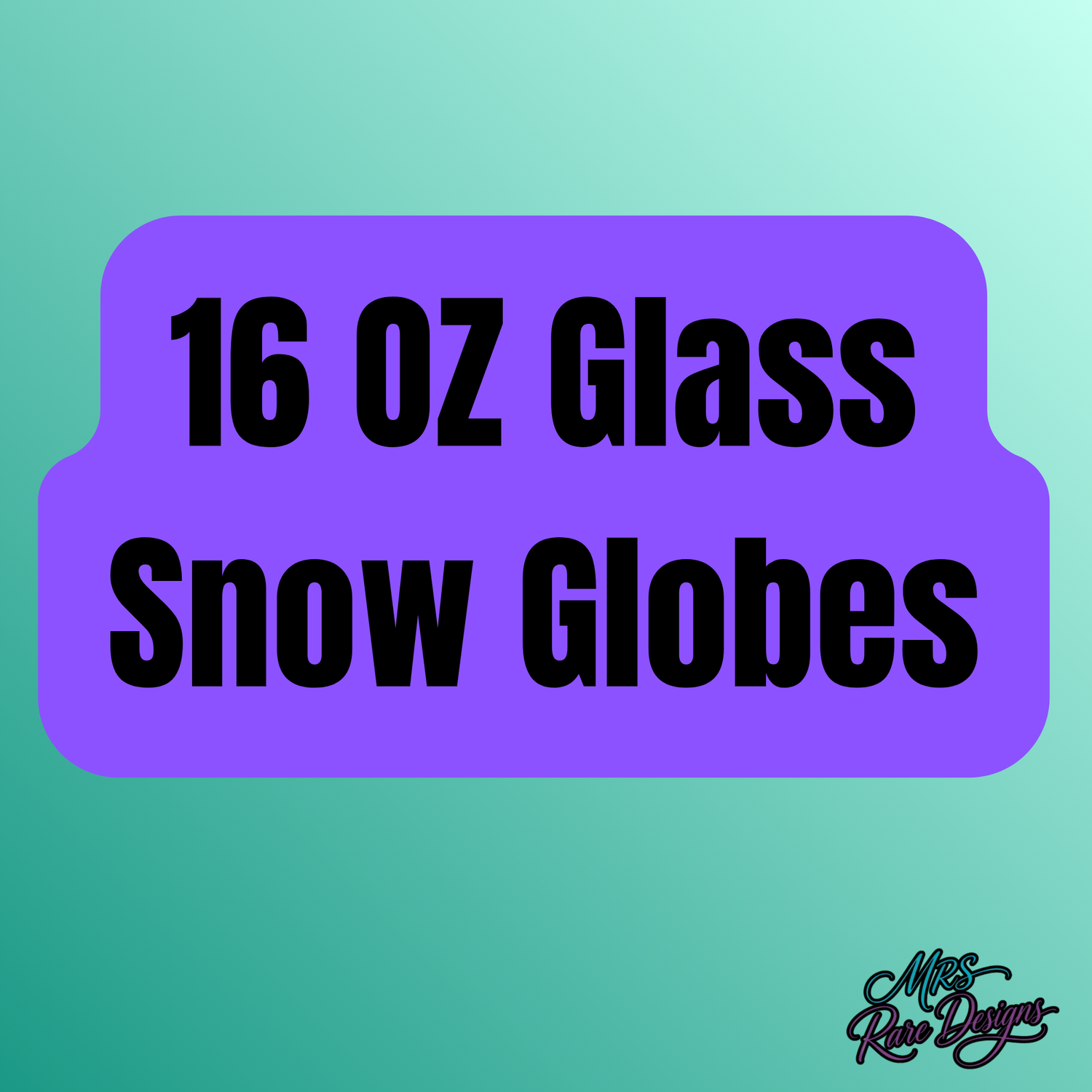 16 OZ Glass Snow Globes