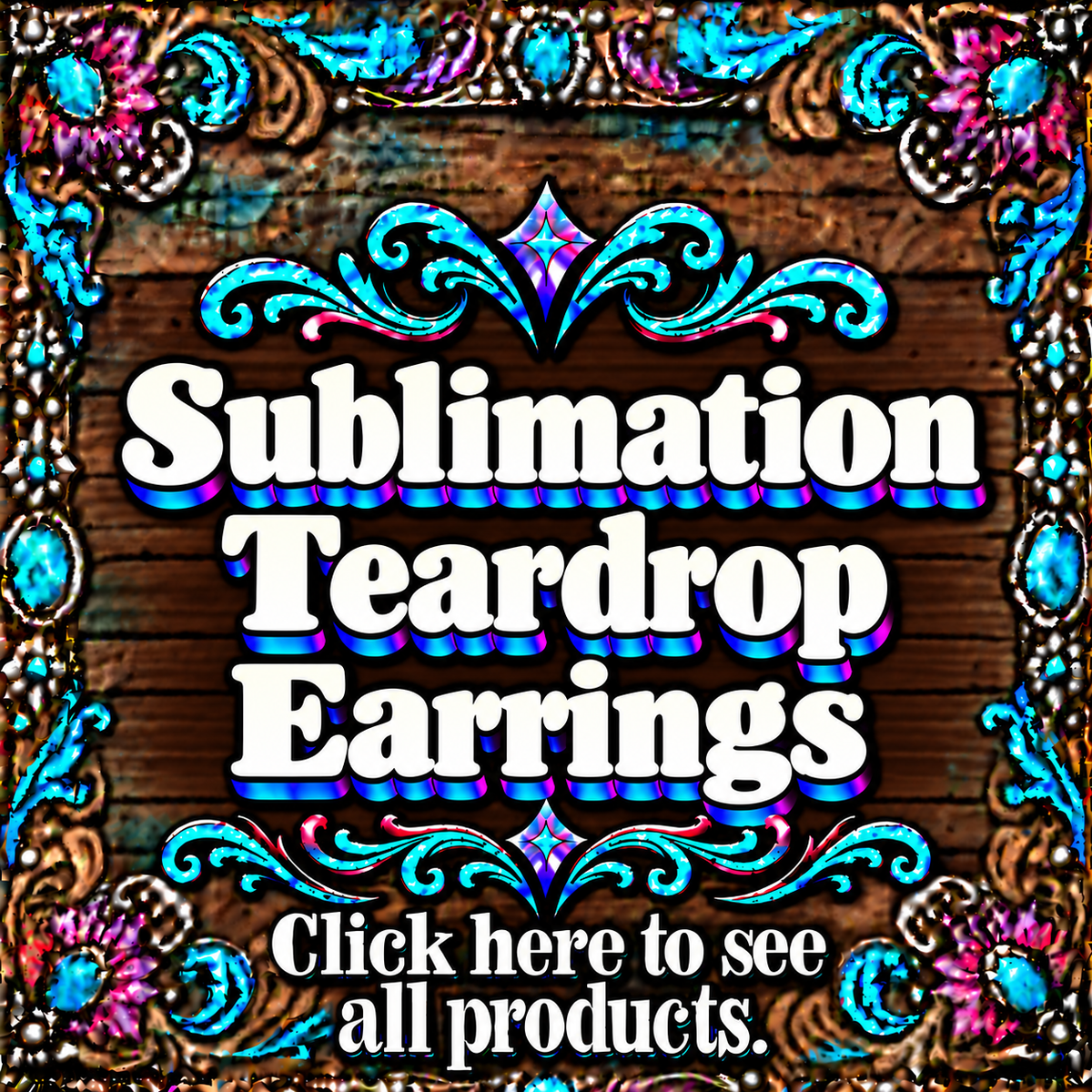 Sublimation Teardrop Earrings