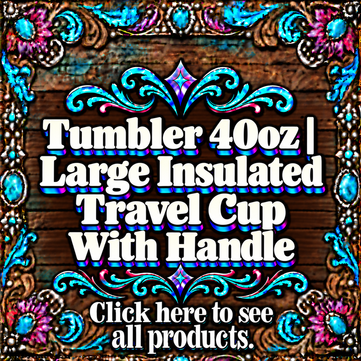 Tumbler 40oz | Large Insulated Travel Cup With Handle
