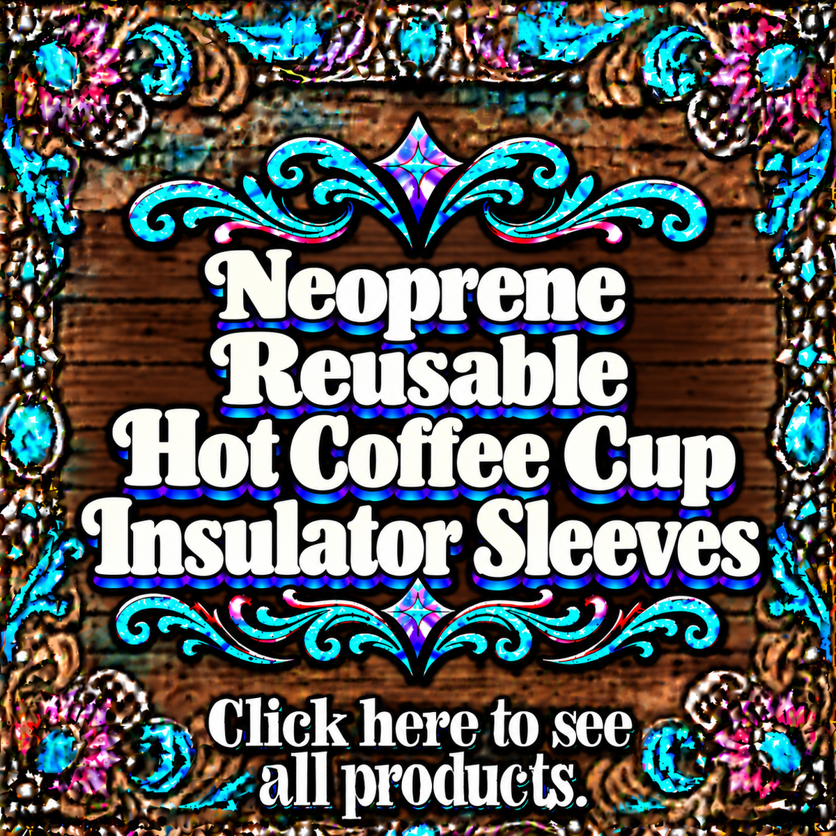 Neoprene Reusable Hot Coffee Cup Insulator Sleeves