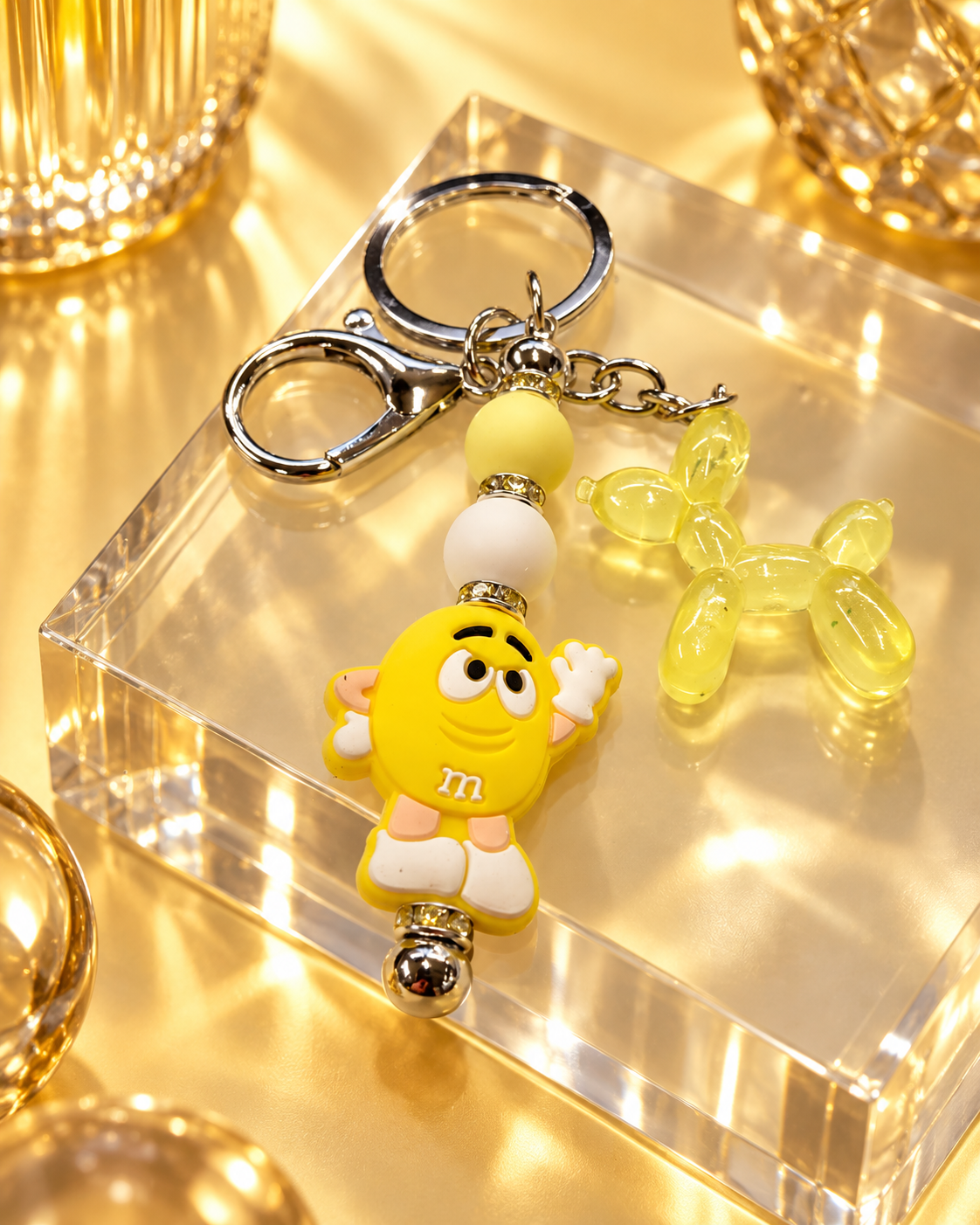 Sunshine Pop Candy Cutie Keychain with Balloon Dog Charm