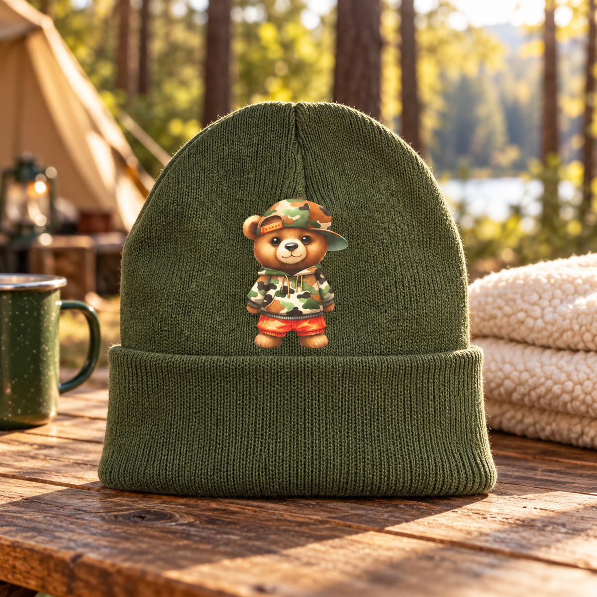 Little Bear, Big Adventures — Camo Bear Beanie