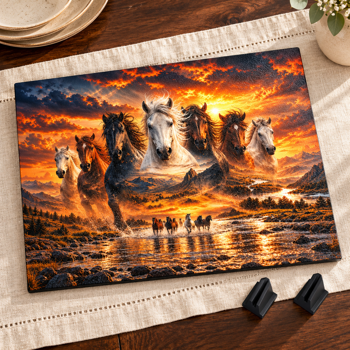 Wild & Free 15 × 11-inch Glass Cutting Board
