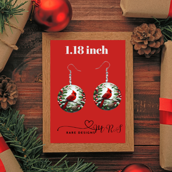 Cardinal Christmas Earrings – Holiday Spirit Collection
