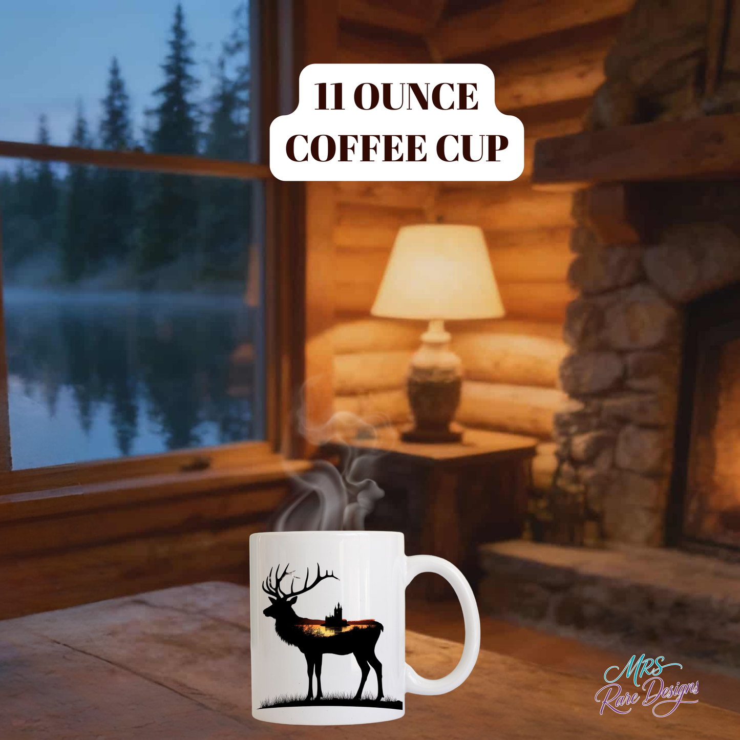 Crown of the Wild Stag Sunset Castle Coffee Mug